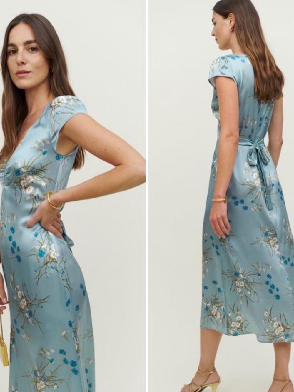 REFORMATION Scottie Silk dress in Lago